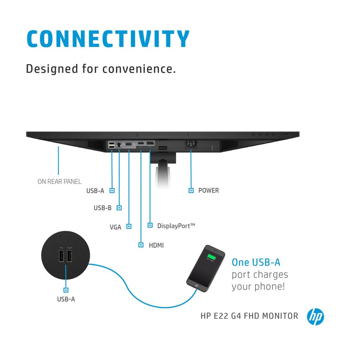 0001207295 5 Monitor 22" HP E22 G4 IPS VGA/HDMI/DP/USB Ergonomija, 9VH72AA