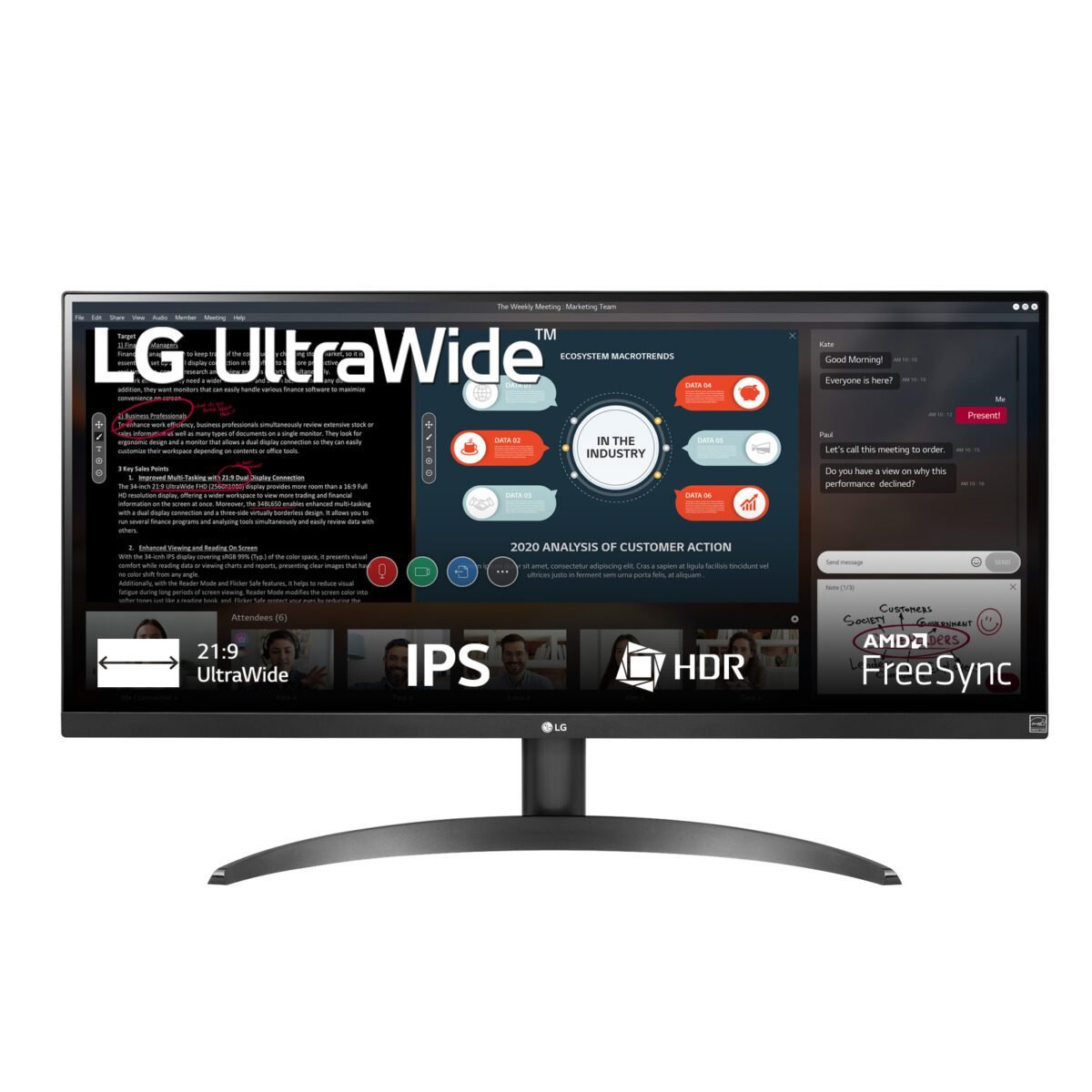 0001248633 Monitor 29" LG 29WP500-B FHD IPS UltraWide