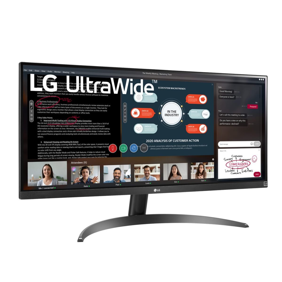 0001248633 2 Monitor 29" LG 29WP500-B FHD IPS UltraWide