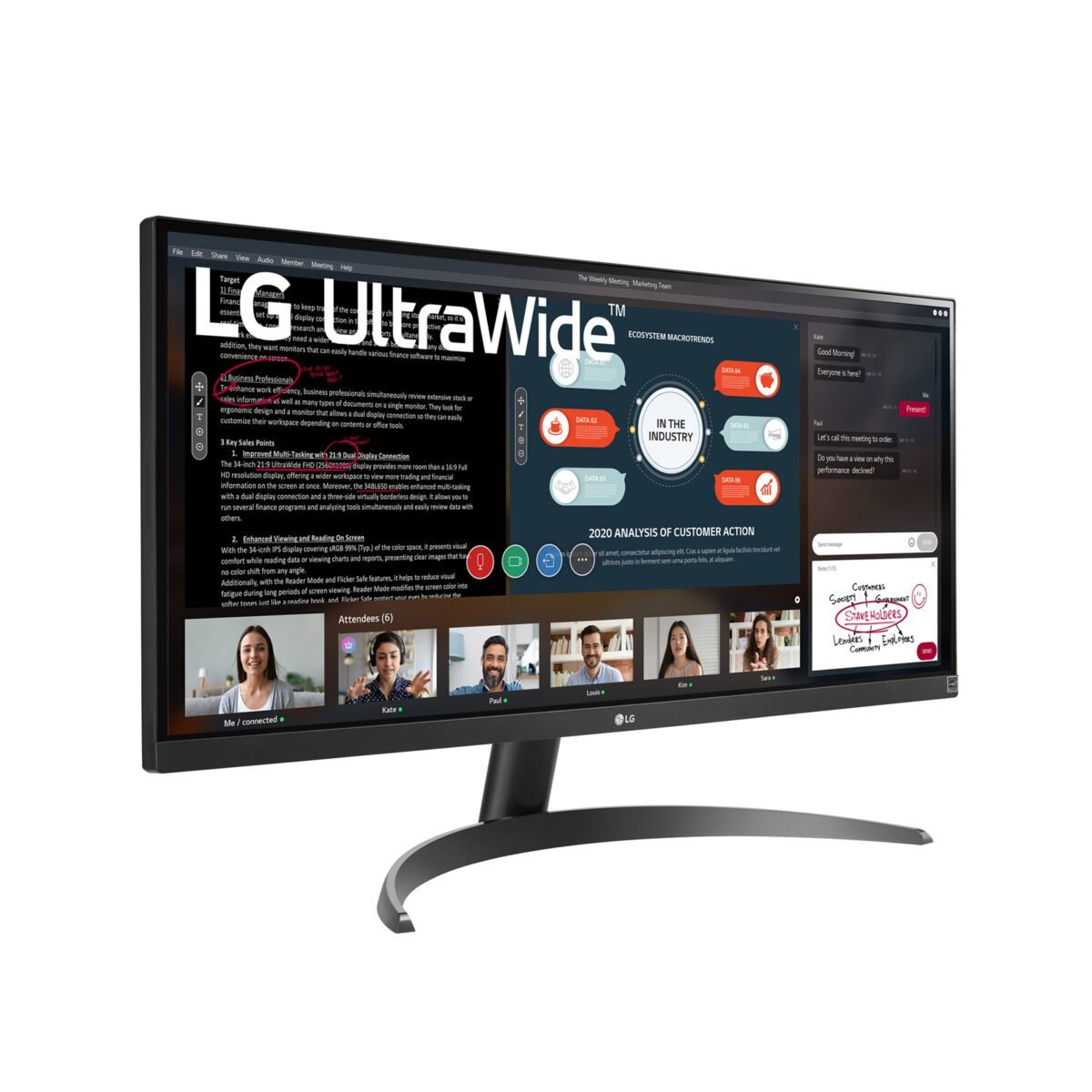 0001248633 3 Monitor 29" LG 29WP500-B FHD IPS UltraWide