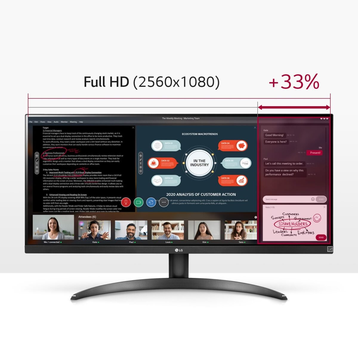 0001248633 8 Monitor 29" LG 29WP500-B FHD IPS UltraWide