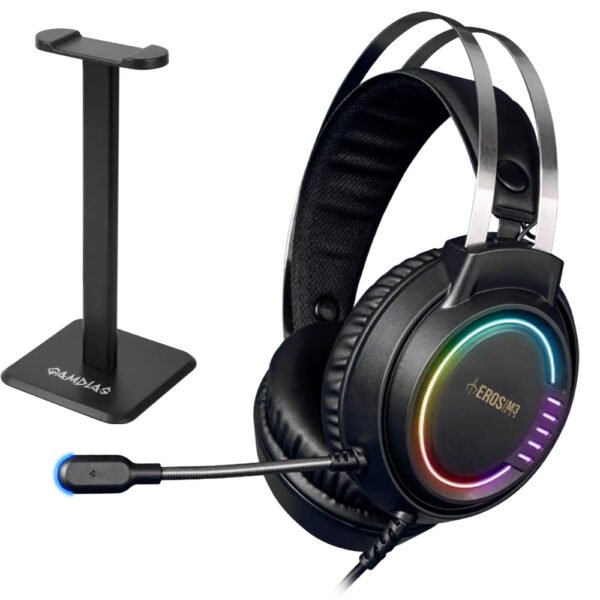 Slušalice sa mikrofonom + postolje Gamdias Eros M3 Elite RGB/USB
