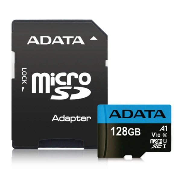 Micro SD Card 128GB AData + SD adapter AUSDX128GUICL10A1-RA1/class10