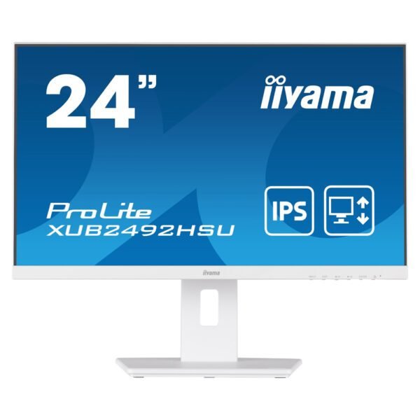 Monitor 24" Iiyama XUB2492HSU-W5 1920x1080/Full HD IPS/75Hz/4ms/HDMI/VGA/DP/USB/Zvučnici/beli