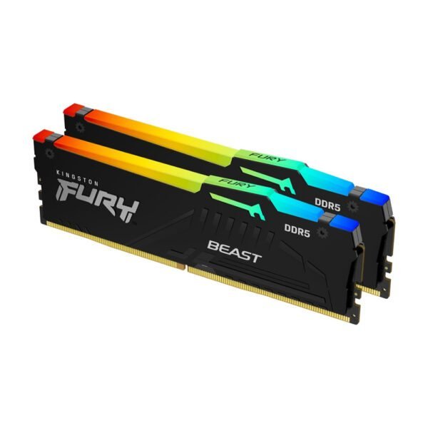 Memorija DDR5 32GB (2x16) 6000MHz Kingston Fury Beast RGB KF560C30BBEAK2-32