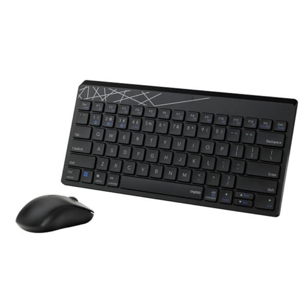 RAPOO 8000M Multi-device Wireless US Combo set crni
