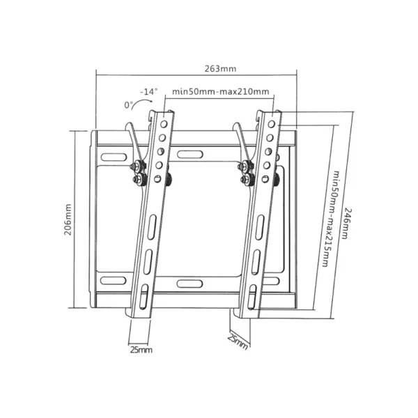 TV NOSAČ LED XF05SS 14-43"