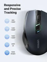 UGREEN MU006 Ergonomski bežični miš konturnog dizajna (crni) - Slika 2