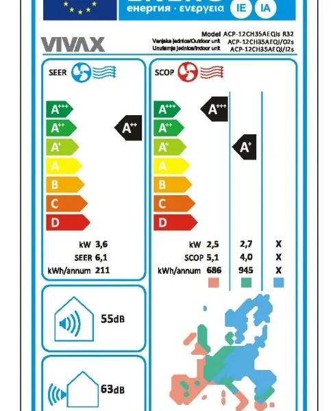 VIVAX COOL, klima uređaji, ACP-12CH35AEQI+ R32