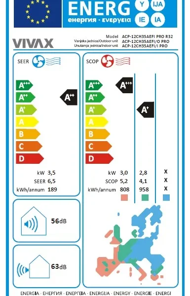 VIVAX COOL, klima uređaji, ACP-12CH35AEFI+ R32