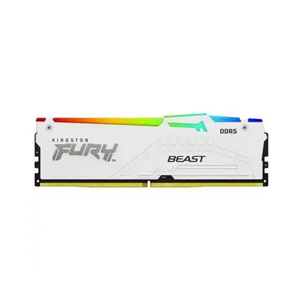 Memorija DDR5 16GB 5600MHz Kingston FURY Beast White RGB KF556C40BWA-16