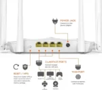 Wireless Router Tenda AC5v3AC1200 2,4 GHz i 5GHz4x6dbi1WAN3LAN Repeater - Slika 2