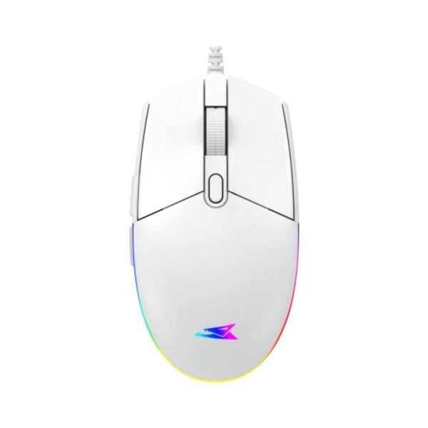 Miš Baracuda CRAB 3600DPI/6D/Optički/RGB/Bela