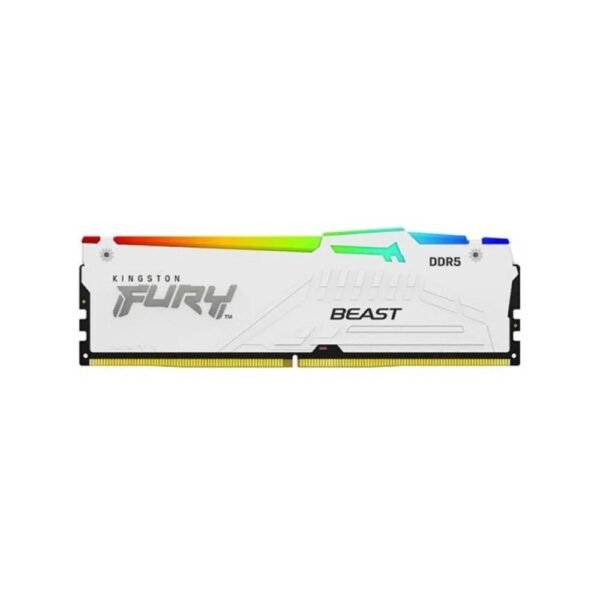 Memorija DDR5 64GB (2X32) 5200MHz Kingston Fury Beast White RGB XMP KF552C40BWAK2-64