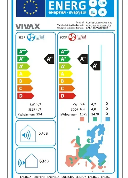 VIVAX COOL, klima ur.komerc., ACP-18CC50AERI+ R32