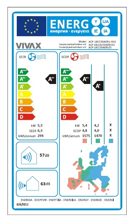 VIVAX COOL, klima ur.komerc., ACP-18CC50AERI+ R32