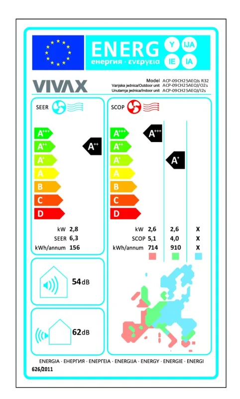 VIVAX COOL, klima uređaji, ACP-09CH25AEQI+ R32