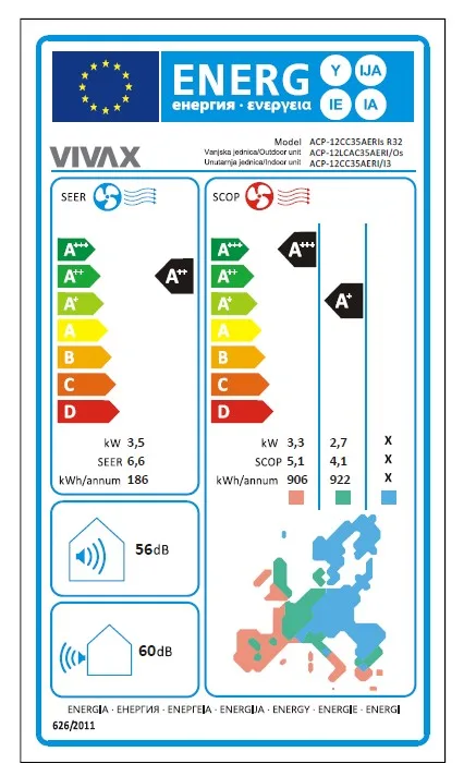 VIVAX COOL, klima ur.multi, ACP-12CC35AERI, I3s + panel