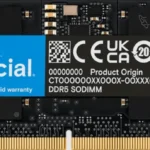 Crucial 8 GB DDR5 5600 MHz SO-DIMM RAM – 8QCT8G56C46S5