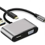 Konverter USB Tip C na HDMI 4K/VGA/1xUSB 3.0/Type C Linkom