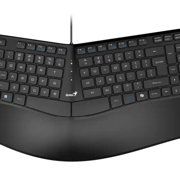 Genius KB-700 ergonomska USB tastatura, YU raspored, crna