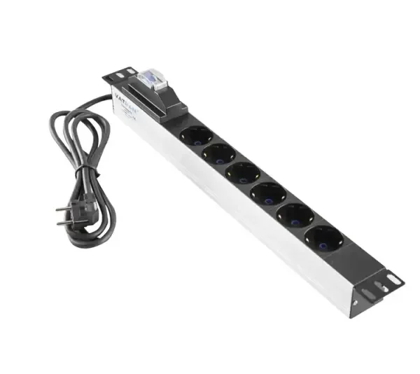 Mirsan MR.PRZ6S.SC PDU napojni panel | 6 utičnica, 19″, 1U