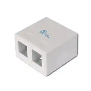 Nazidna kutija za 2 RJ45 keystone modula bela