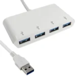 E-Green USB 3.0 hub | 4 USB-A porta, beli