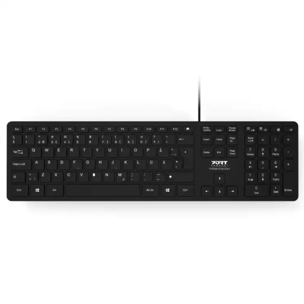 Port Designs Executive USB-A i USB-C tastatura, US raspored