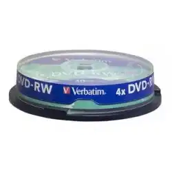 VERBATIM DVD-RW 4.7GB 4X 43552 MATT SILVER