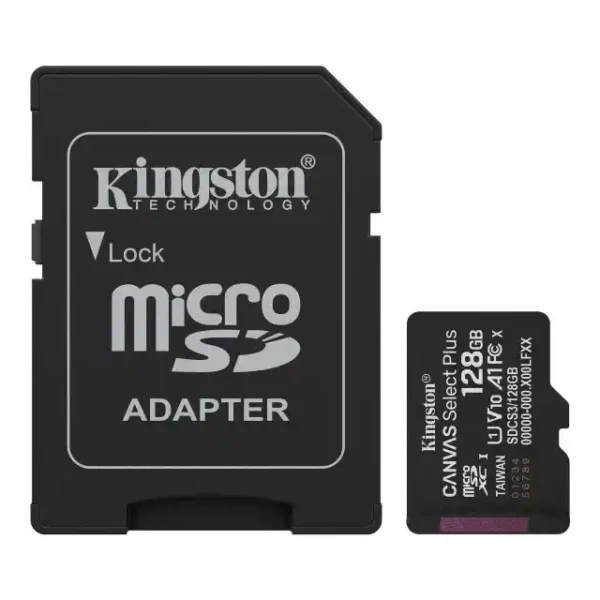 Kingston SDCS3 microSDXC memorijska kartica, 128 GB, sa SD adapterom