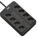 MAX MPS-908SB-3M produžni kabl | 8 utičnica, 3 m