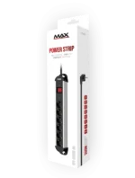 MAX MPS-606SOB-3M produžni kabl | 6 utičnica, 3 m - Slika 2
