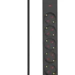 MAX MPS-306SOPB-1.4M produžni kabl | 6 utičnica, 1.4 m, crna