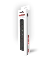 MAX MPS-306SOPB-1.4M produžni kabl | 6 utičnica, 1.4 m, crna - Slika 2
