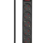 MAX MPS-106SB-1.4M produžni kabl | 6 utičnica, 1.4 m, crna