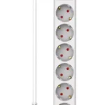 MAX MPS-106S-1.4M produžni kabl | 6 utičnica, 1.4 m, bela