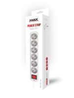 MAX MPS-106S-1.4M produžni kabl | 6 utičnica, 1.4 m, bela - Slika 2