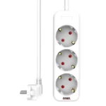 MAX MPS-103-1.4M produžni kabl | 3 utičnica, 1.4 m, bela