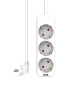 MAX MPS-103-1.4M produžni kabl | 3 utičnica, 1.4 m, bela
