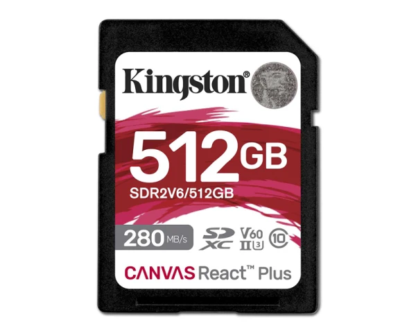 136780 Kingston SDR2V6/512GB SDXC memorijska kartica, 512 GB, UHS-II U3 V60 - Slika 1