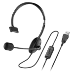 Genius HS-100U crne mono USB slušalice sa mikrofonom