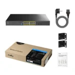 Cudy GS1020PS2 gigabitni PoE+ svič, 16 portova + 2 SFP - Slika 2