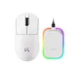 MCHOSE A7 V2 Ultra Plus beli bežični gaming miš, PAW3950 TI, 8 kHz