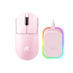 MCHOSE A7 V2 Ultra Plus roze bežični gaming miš, PAW3950 TI, 8 kHz