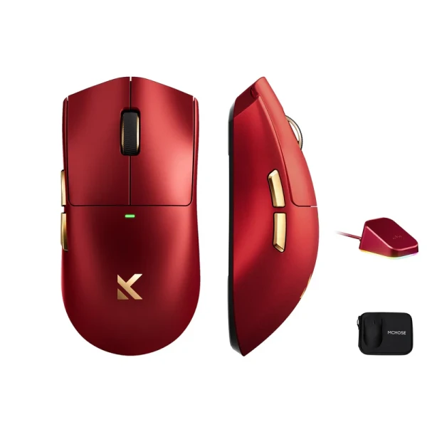 141873 MCHOSE K7 Ultra Iron Red bežični gaming miš, PAW3950, 8 kHz - Slika 1