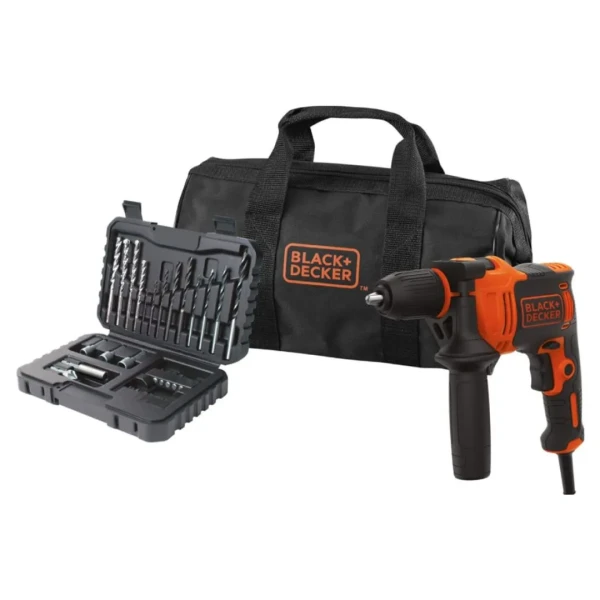 Udarna bušilica Black+Decker BEH710SA32 + 32-delni set nastavaka