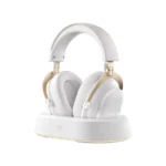 MCHOSE V9 Turbo White Gold bežične gaming slušalice sa RGB bazom za punjenje