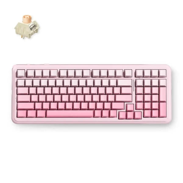144690 MCHOSE K99 V3 Pink Gradient bežična mehanička tastatura, Icy Creamsicle - Slika 1