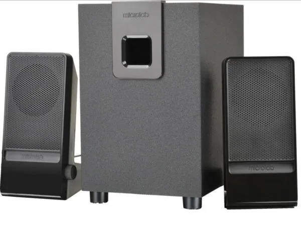 Microlab M100 Aktivni drveni zvučnici 2.1 10W RMS (5W, 2x2.5W), 3.5mm